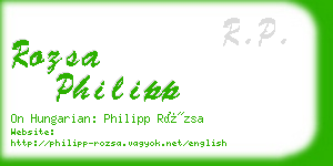 rozsa philipp business card